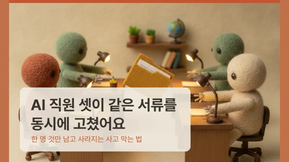 AI 창 여러 개로 일할 때 — 같은 파일 동시 수정 사고 막는 법